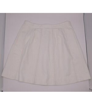 J.CREW size 2 white‎ patterned skirt